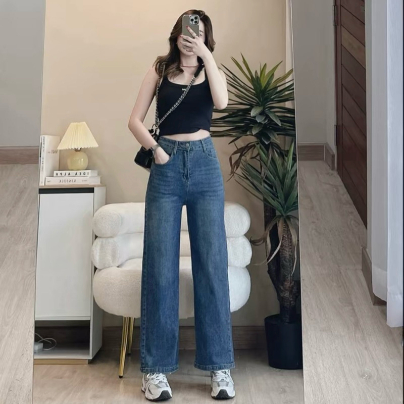 *ส่งต่อ* SEASONING รุ่น OG กางเกงยีนส์ ไซส์ 7XL[ ผ้ายืด ] ขากระบอกใหญ่ -สียีนส์เข้ม