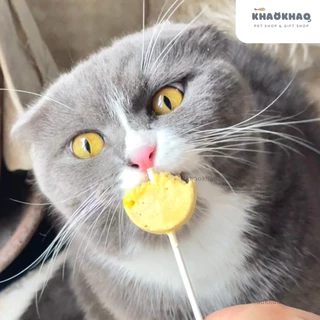 ( คละรส 5 ชิ้น ) New Ranova Lollipop อมยิ้มฟรีซดรายไก่ ผสมผัก ผลไม้ ขนมแมว อมยิ้มแมว อาหารเสริมสำหรับแมว อมยิ้มน้องแมว