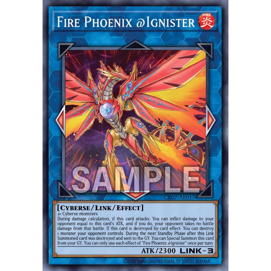 Yugioh Asia-Eng [CR07-AE017] Fire Phoenix @Ignister (Common) การ์ดยูกิแท้ถูกลิขสิทธิ์