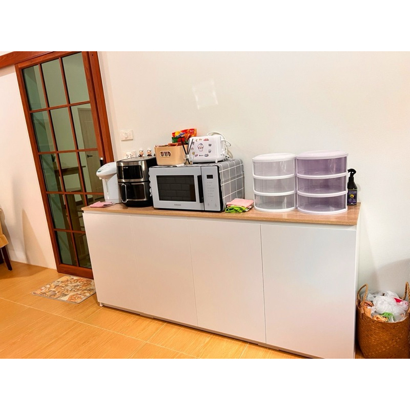 ตู้เก็บของทับขอบ แบบโชว์ท๊อป 4 บาน