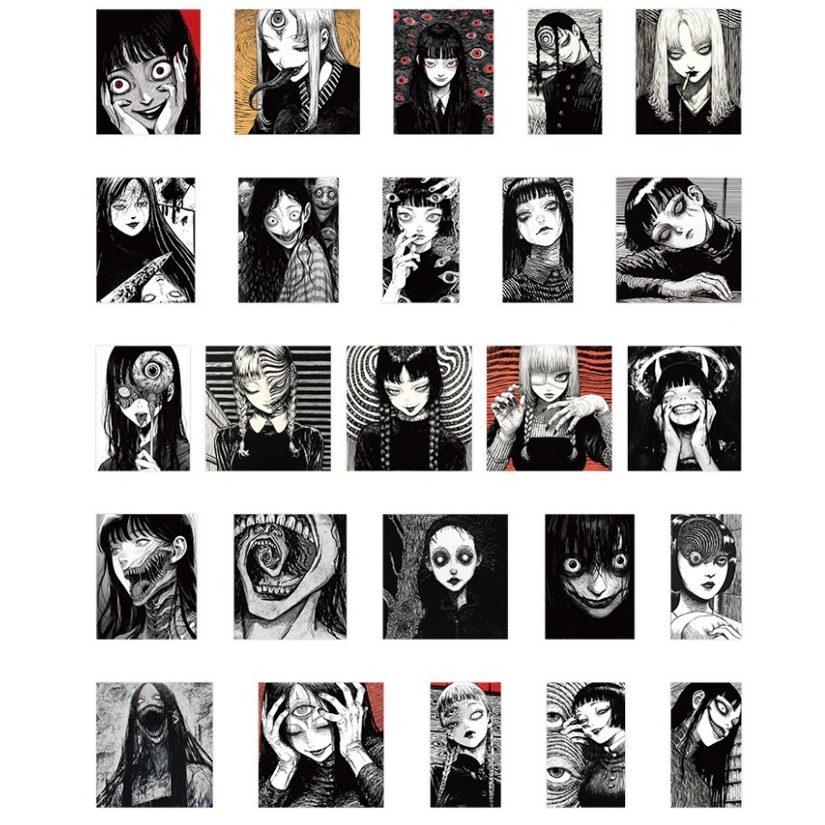 พร้อมส่ง ชุดสติกเกอร์ ลายการ์ตูนอนิเมะ 富江 Junji Ito Tomie Anrimiteddoสไตล์สยองขวัญ 伊藤潤二 50ชิ้น