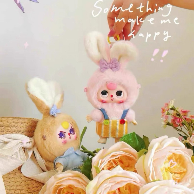 (พร้อมส่ง)📍ของแท้💯 แบบสุ่ม-แบบเลือกตัว Baby Three Rabbit Macaronพวงกุญแจกระต่ายมาการองแขวนกระเป๋า