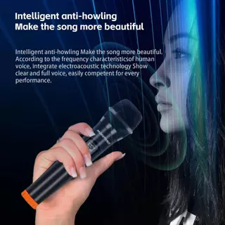 ไมค์ ไมค์โครโฟน ไมค์ลอย คู่ ไมโครโฟน ไมค์ไร้สาย ไมโครโฟนไร้สาย Wireless Microphone ไมค์บลูทูธไร้สาย คาราโ