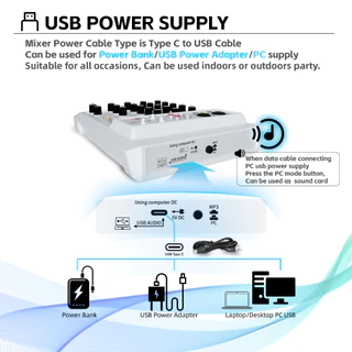 Audio mixer RE-405 สถานีปรับเสียงแบบพกพา mini บันทึก เวที ร้องเพลง built-in Bluetooth
