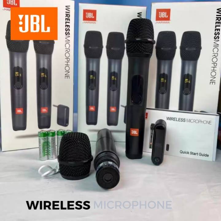 JBL Wireless Microphone Set ไมค์ลอยคู่ แท้ 100% ไมโครโฟนไร้สาย มือถือคู่ ไมค์ลอยไร้สาย