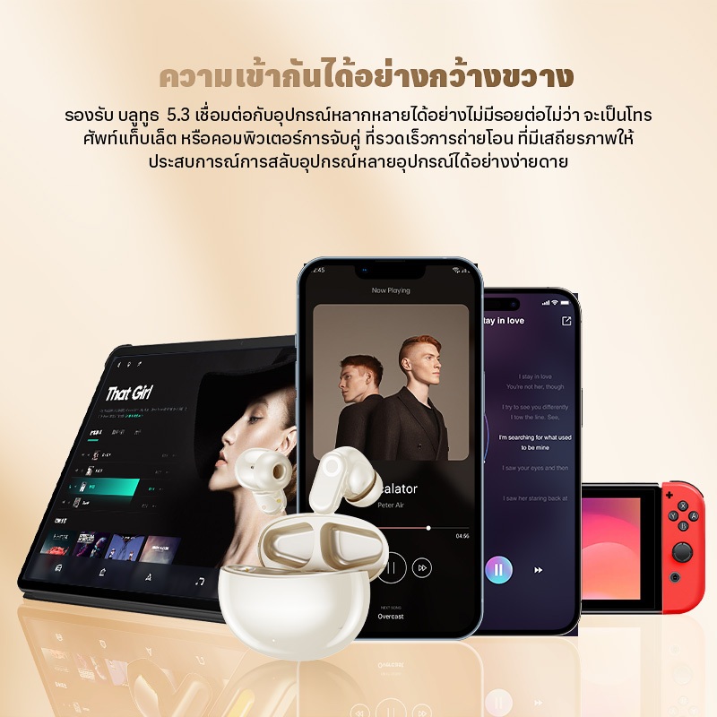 【สินค้ามาใหม่】J16  Active Noise Cancelling หูฟังบลูทูธอัจฉริยะแบบไดนามิก ANC J16 เบสหนัก พร้อมไมโครโฟน