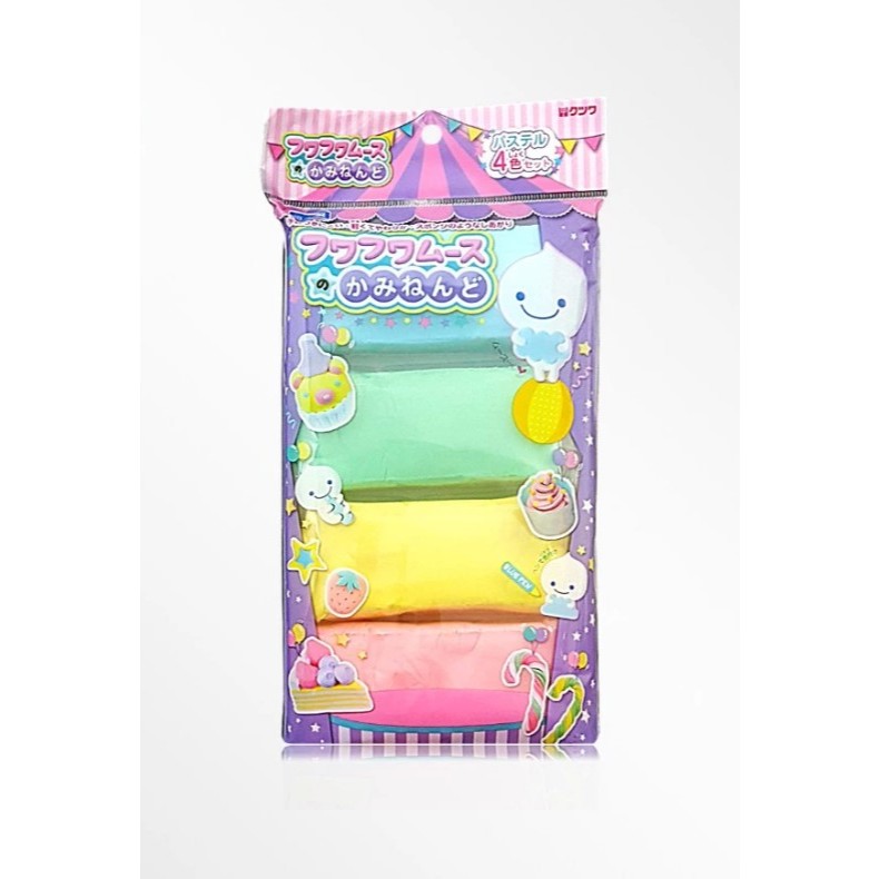 (KTS)ดินปั้นญี่ปุ่นชนิดเบา สีหวาน ชุด 4 สี PT990-500