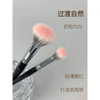 small brush +big brush สีดำ แปรงแต่งหน้า แปรงปัดแก้ม แปรงขนสัตว์ ขนาดใหญ่ สีดำ