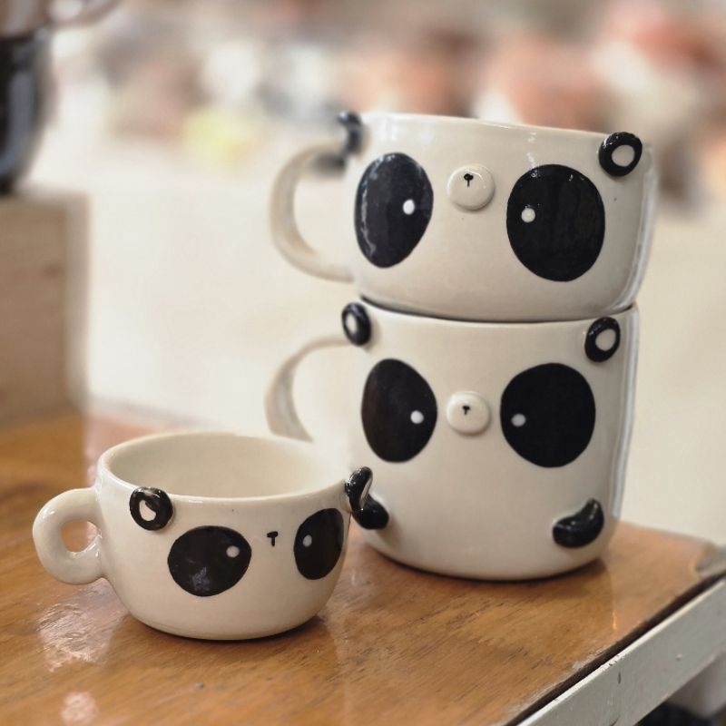 แก้วกาแฟ แก้วมัค ลายแพนด้า แก้วแพนด้า แพนด้า ของขวัญน่ารัก สัตว์เลี้ยง สัตว์ต่างๆ พร้อมส่ง