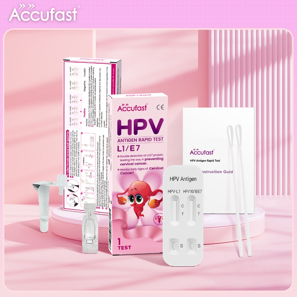 【การจัดส่งที่เป็นความลับ】hpv ACCUFAST ชุดทดสอบ hpv Home hpv Rapid Test Kit การตรวจจับ L1 / E7 ชุด ทด