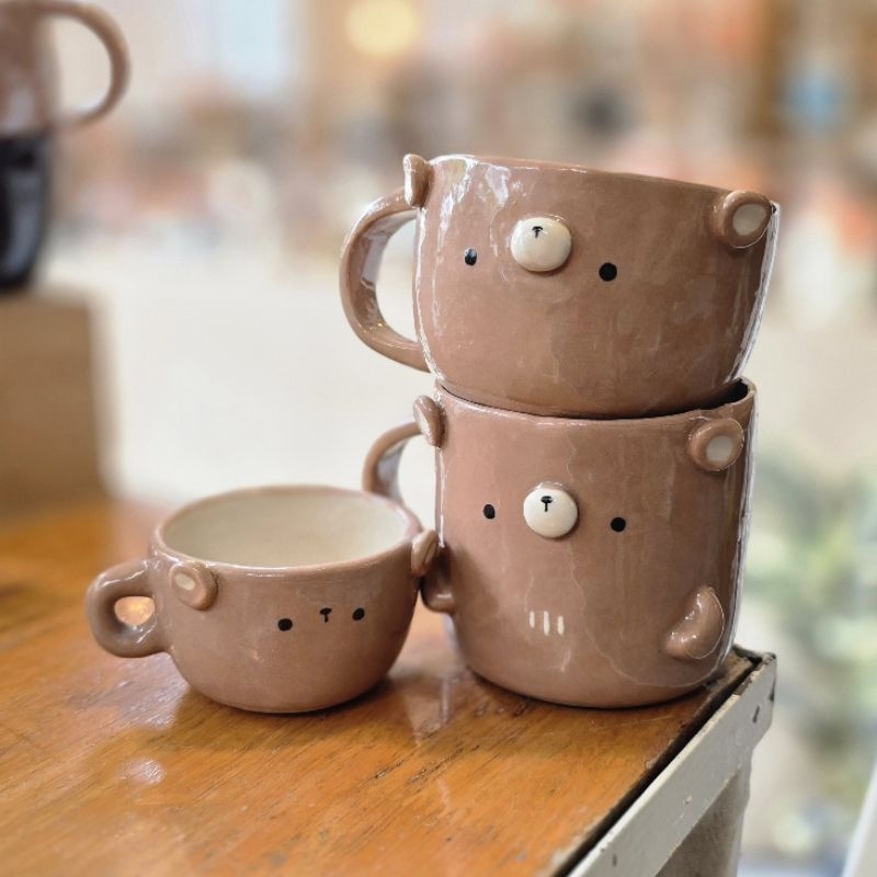 แก้วกาแฟ แก้วมัค ลายหมี แก้วหมี หมี ของขวัญน่ารัก สัตว์เลี้ยง สัตว์ต่างๆ พร้อมส่ง