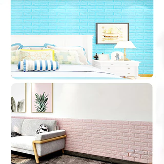 [ราคาสุดคุ้ม ถูกที่สุด] มีให้เลือก หลากหลายสี วอลเปเปอร์ ลายอิฐ 3 มิติ DIY กันน้ำ คุณภาพสูง สําหรับติดตกแต่งผนังบ้าน