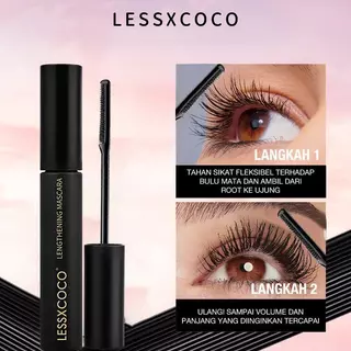 [LESSXCOCO]มาสคาร่ากันน้ำ ติดทนนาน ดัดขนตาให้งอนอย่างเป็นธรรมชาติ แต่งขนตาให้ดูยาวและหนา สีดำ