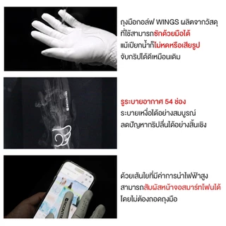 INCONTRO WINGS ถุงมือกอล์ฟผู้หญิง ผ้าไมโครไฟเบอร์ 1 ชิ้น ns korea