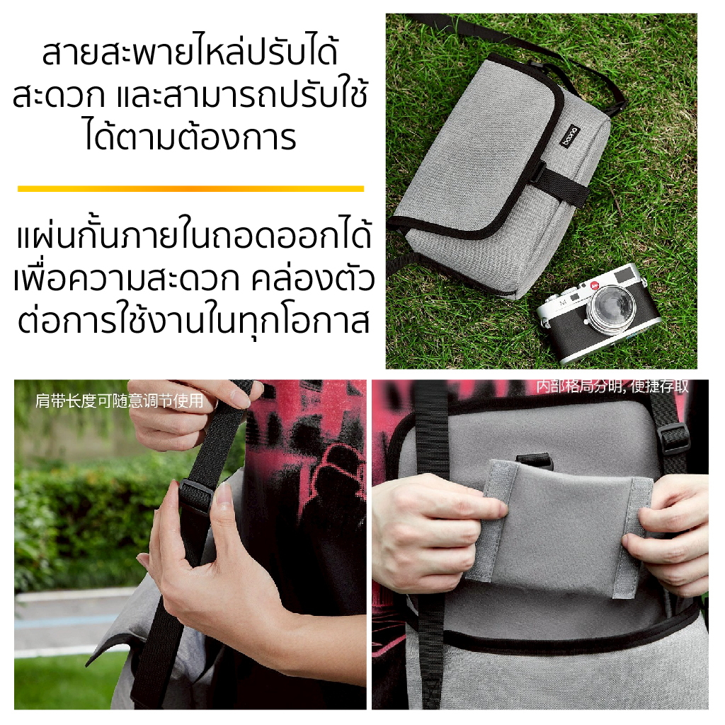 Boona กระเป๋ากล้อง ขนาดเล็ก เลนส์ camera bag Mirrorless เคสกล้อง อุปกรณ์เสริมกล้อง Canon Sony Nikon