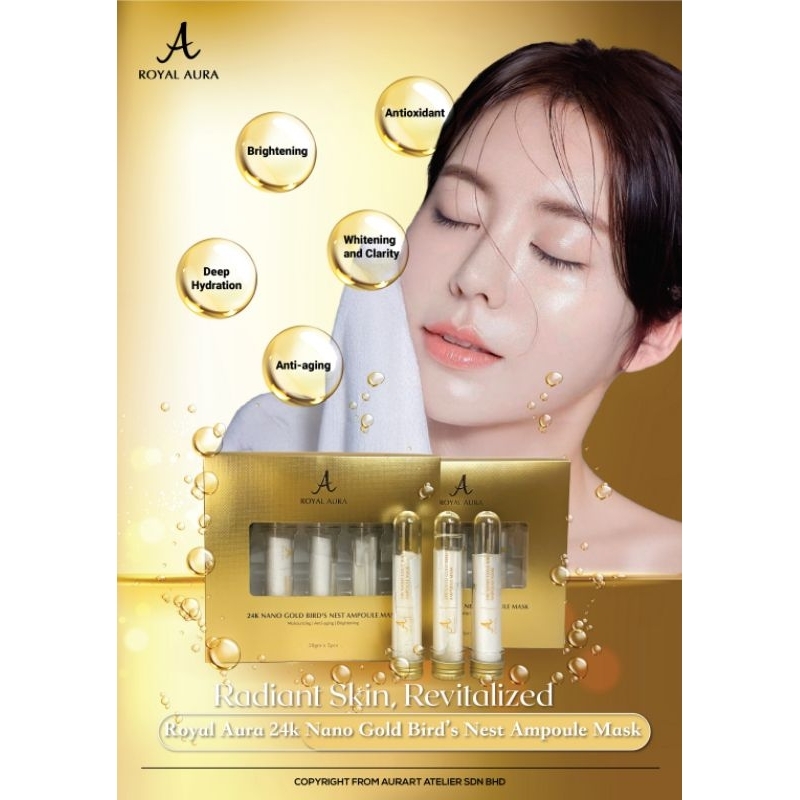 👸มากส์กหน้าทองคำ24k+รังนก 💯ROYAL AURA Radiant skin 👑