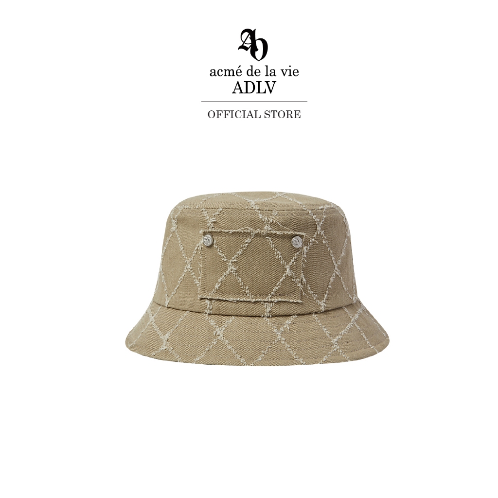 ADLV [acme de la vie] หมวก รุ่น Diamond Washing Bucket Hat Brown (50012SDMCAU_U5BRXX)