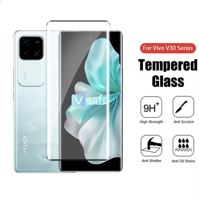 ส่งจากไทย ฟิล์มกระจกเต็มจอ VIVO V30 5G ฟิล์มกระจกนิรภัย ฟิล์มกันกระแทก ใสเคสได้ ฟิล์มVivo v30