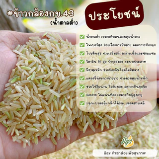 ข้าวกล้อง กข43 น้ำตาลต่ำ ขนาด 5 กิโลกรัม ตรามีสุข