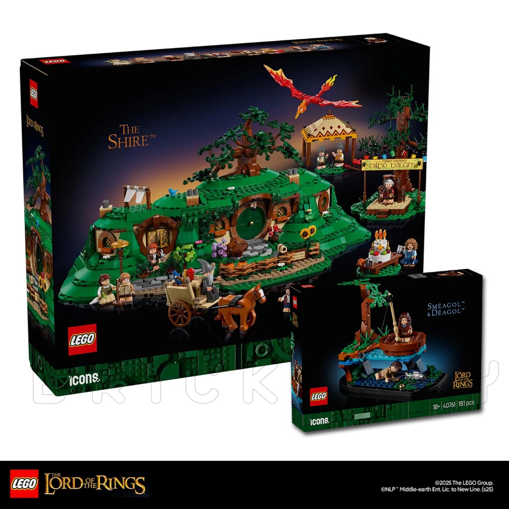 10354 + 40761 : LEGO ICONS The Lord of the Rings The Shire + The Lord of the Rings: Sméagol & Déagol