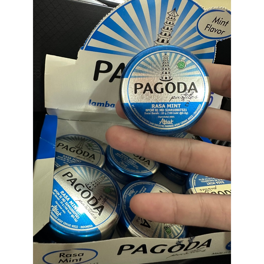 ลูกอม PAGODA ตลับสีฟ้า ของแท้100%