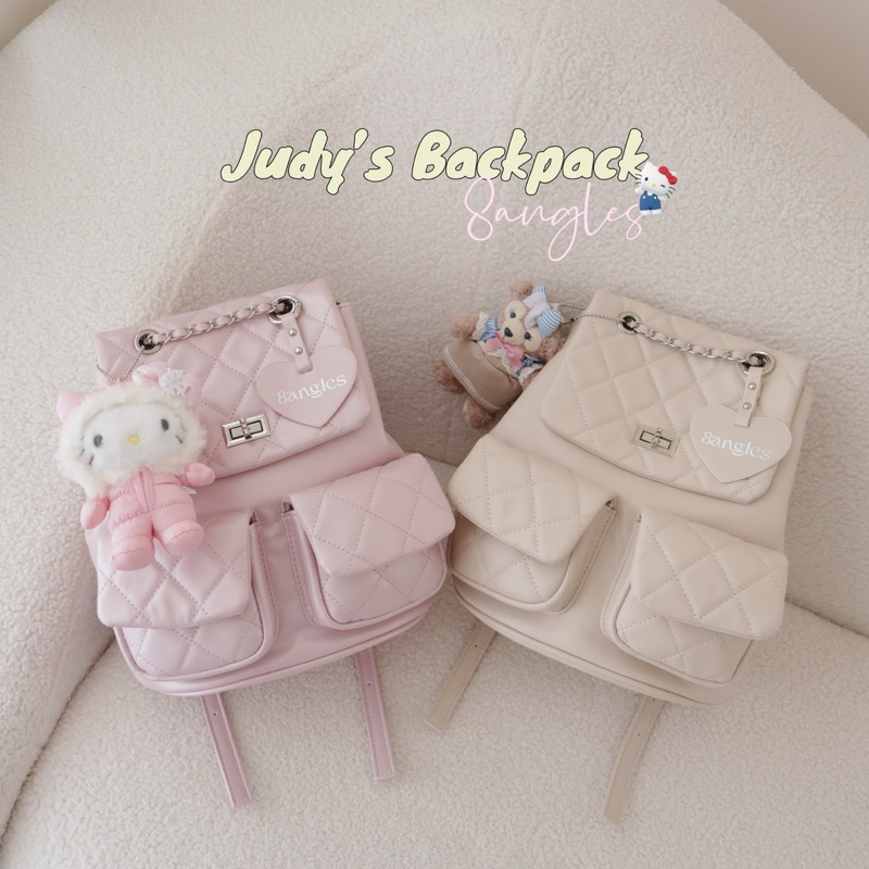 8anglesshop - 🍒🎒น้องกระเป๋าเป้ Judy backpack 13นิ้ว แถมฟรีพวงกุญแจ💖D038