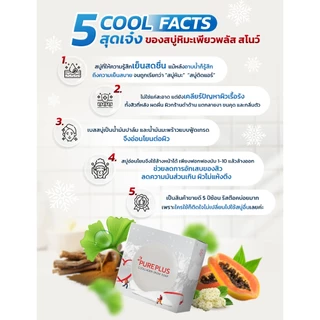 (5 ก้อน) สบู่หิมะ เพียวพลัส คูลลาเจน สโนว์ PUREPLUS Snow Soap