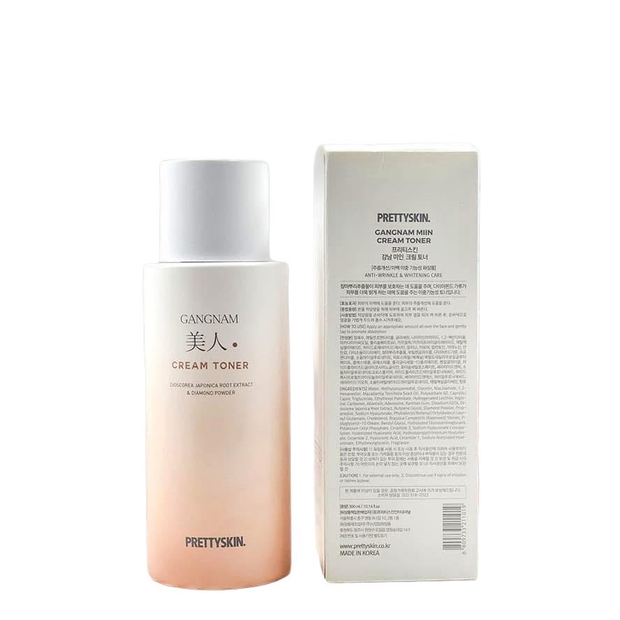 Pretty Skin Gangnam Miin Cream Toner 300ml.โทนเนอร์เนื้อครีมสูตรเกาหลี