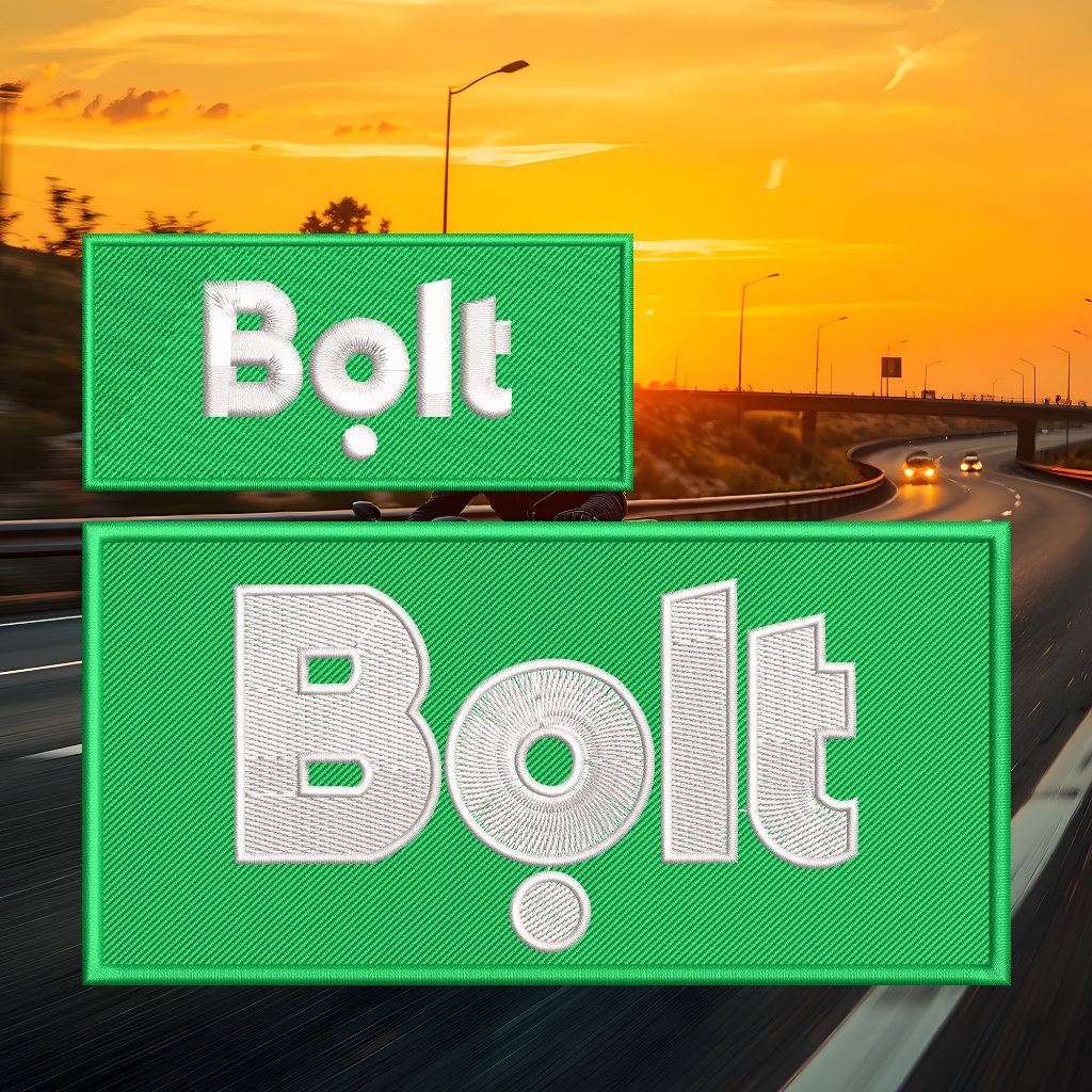 อาร์ม Bolt อาร์มติดเสื้อ สำหรับพนักงาน Rider รีดติดเสื้อ อาร์มตีนตุ๊กแก ปักแน่น เน้นคุณภาพ คุ้มราคา