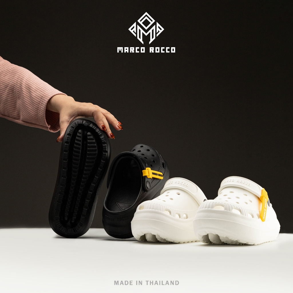 Marco Rocco รองเท้าแฟชั่น รองเท้าแตะหัวโต แบบสวม พื้นหนานุ่ม EVA  น้ำหนักเบา ใส่ได้ทั้งผู้ชาย และผู้หญิง รุ่น MR8026
