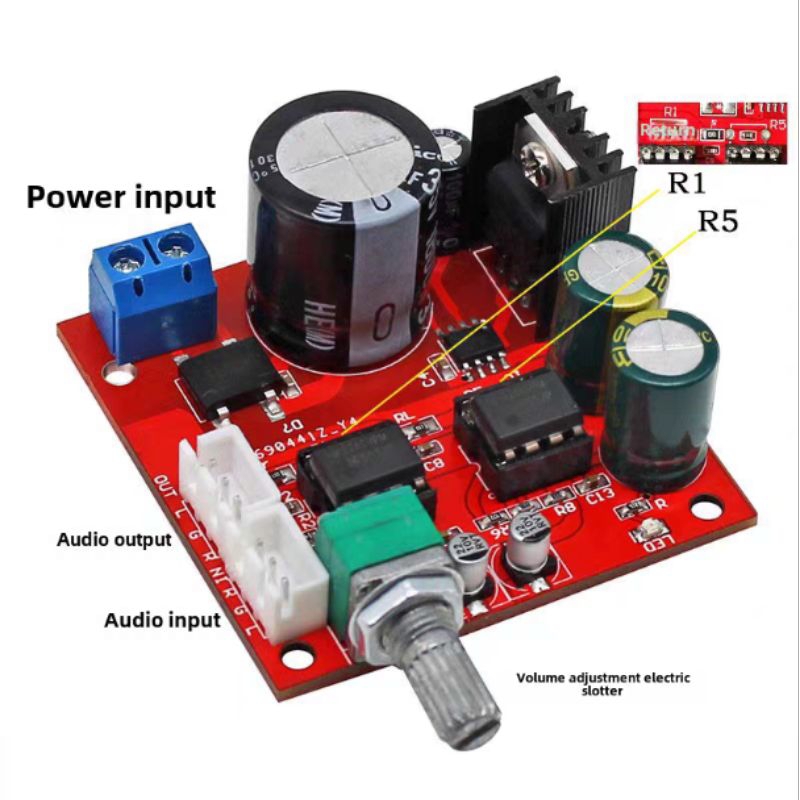บอร์ดบูสเบสซับแยก ne5532 บอร์ดขยายเสียง ไฟเลี้ยวDC6-24v