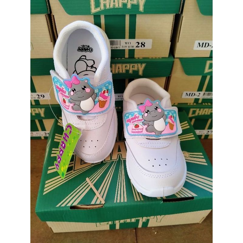 รองเท้านักเรียน/รองเท้าพละ ยี่ห้อ Chappy หมูเด้งรุ่นใหม่ล่าสุด