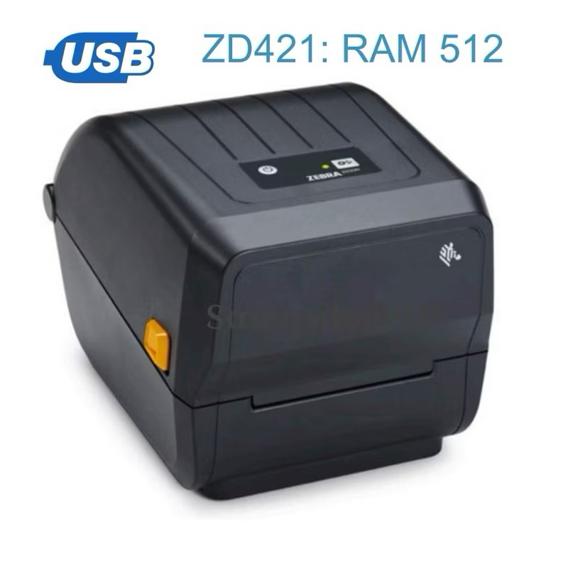 ZEBRA ZD421 เครื่องพิมพ์สติ๊กเกอร์บาร์โค้ด 203 DPI (PN:ZD4A042-30PM00EZ)