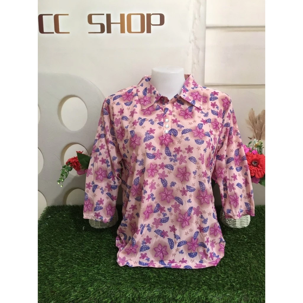 เสื้อยืดผู้หญิง ลายดอก แขนสั้น คอกลม อก32-46นิ้ว รุ่น310-311 thumbnail 5