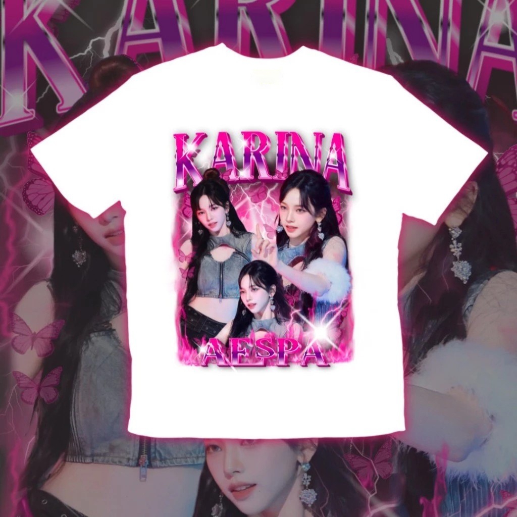 เสื้อยืด คอกลม แขนสั้น AESPA KARINA-KPOP Shirt TSHRIT S-7XL ECB