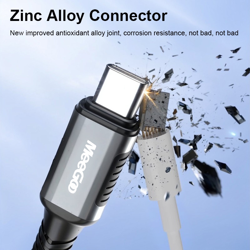 MEEGOO 30W 60W สายชาร์จเร็ว 1M สายเคเบิลข้อมูลแม่เหล็ก C to C/C to L charging cable สําหรับมือถือ - รูปที่ 3