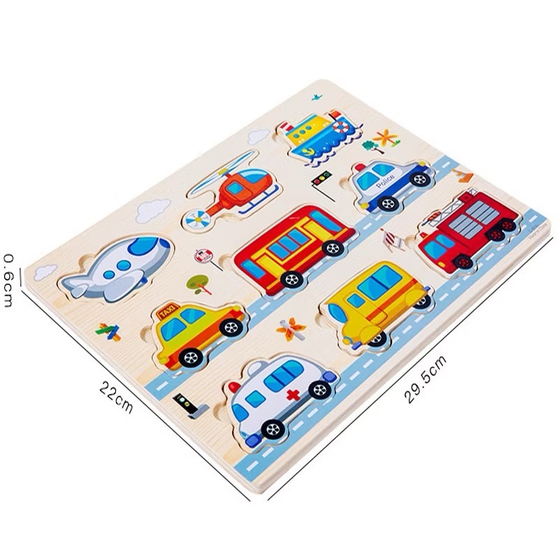 จิ๊กซอว์ไม้ รุ่น L ขนาด30x22ซม. ของเล่นไม้ ฝึกความจำ จินตนาการ ของเล่นพัฒนาการ ของเล่นเด็ก - รูปที่ 5