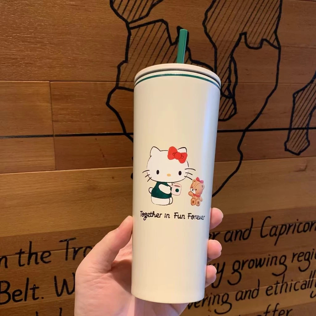 ชุดของขวัญวาเลนไทน์! Starbucks Kitty Tumbler 473ml เก็บร้อน-เย็น 24ชม. + กล่องหรู - รูปที่ 2