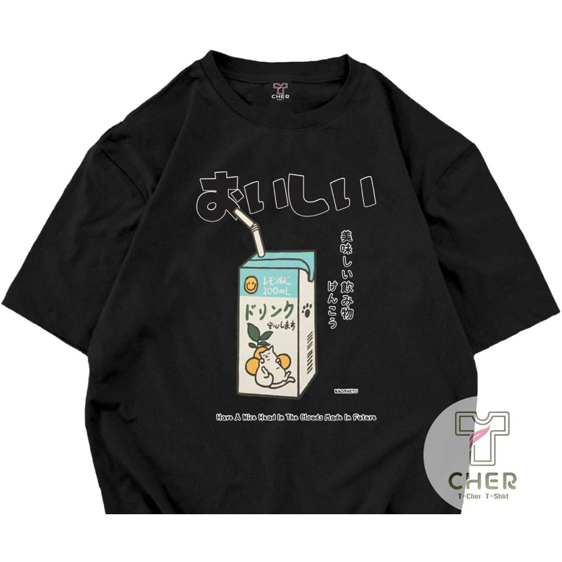เสื้อยืดสกรีนลาย กล่องนม  มีหลายสีให้เลือก เนื้อผ้าcotton100%ใสสบายใส่ได้ทั้งหญิงและชาย