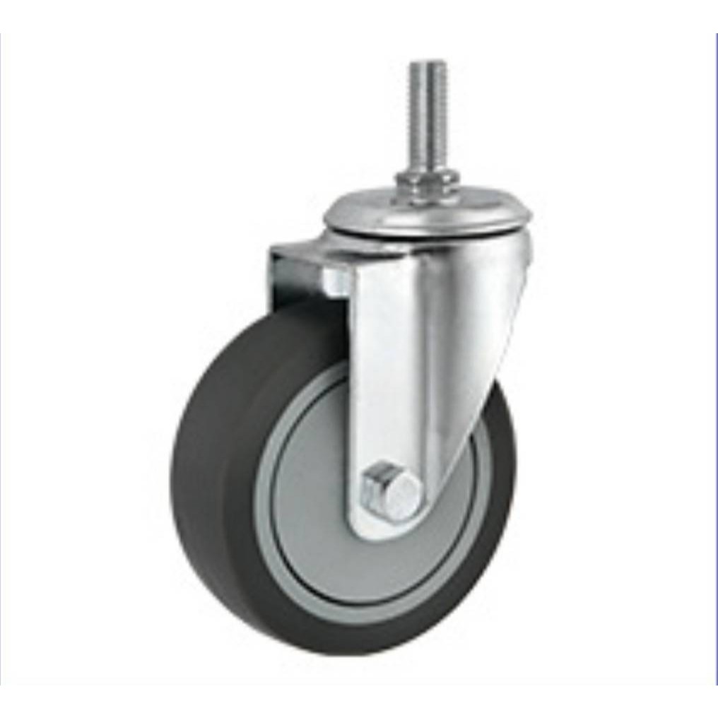 ล้อยาง TPR ล้อรถเข็นอเนกประสงค์ 4นิ้ว  (เกลียว 10 mm.) ล้อพร้อมกระทะล้อ – โปรปัง