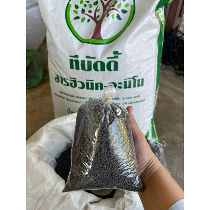 ปุ๋ยฮิวมิคปรับสภาพดิน ปุ๋ยรองก้นหลุม ฮิวมิค-อะมิโนเม็ด 1 กิโล ทีบัดดี้