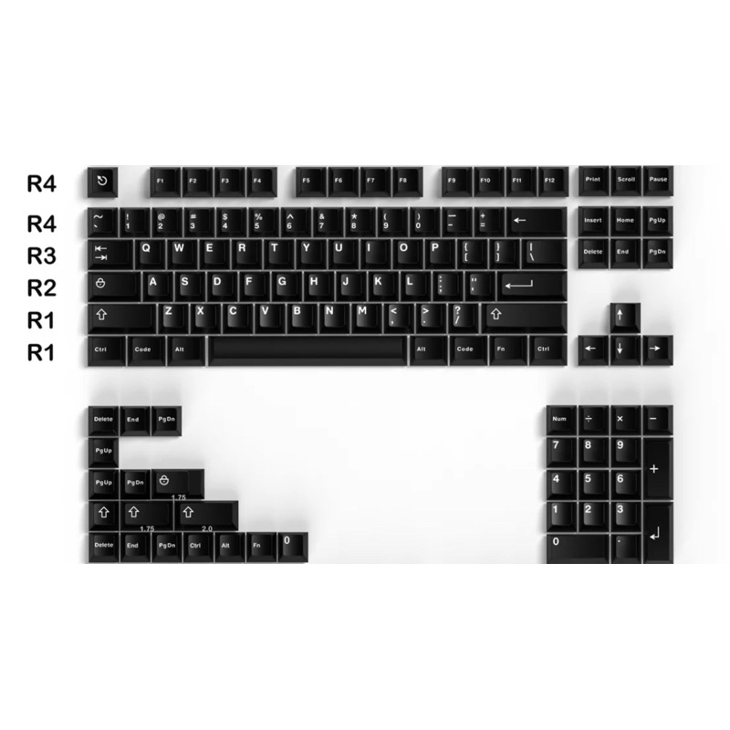 [🇹🇭พร้อมส่ง] WOB keycaps Minimalist Cherry-Profile Double-Shot 121 keys