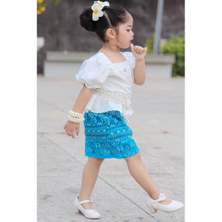 ชุดไทยประยุกต์ เด็กผู้หญิง ใส่ไปโรงเรียน ใส่ทำบุญน่ารักสุดๆ ❤️