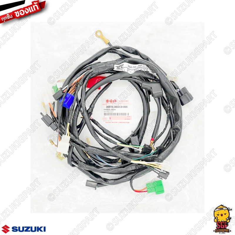 ชุดสายไฟ HARNESS, WIRING แท้ Suzuki Step 125 โฉมใหม่ 2008 ไฟหน้าโค้ง ดิสก์เบรคหน้า ล้อลวด