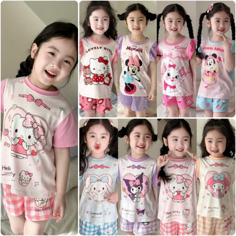 พร้อมส่งในไทย ชุดเซ็ต เสื้อ+กางเกงขาสั้นน่ารักสุดๆ,งานพิมพ์ลาย ป้ายBB Kids สินค้าถ่ายจากงานจริงค่ะ