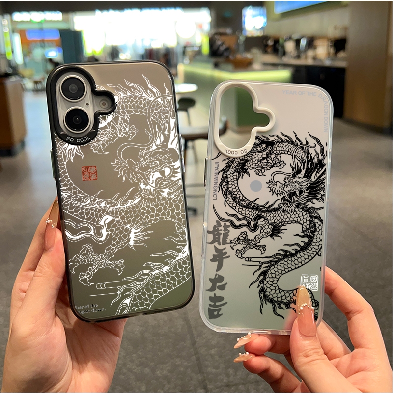 สำหรับ OPPO A7 A15 A16 A92 A9 A95 A57 A78 A18 A94 A3 A60 A93 A98 A79 A60 A58 A3S F11PRO แบรนด์อินเทรนด์เย็นมังกรยาวคู่ว - รูปที่ 5