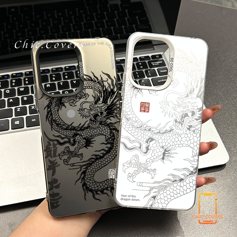 ลายมังกร แฟชั่นหรูหรา สําหรับ Infinix Smart8 Tecno Spark GO 2024 20 Pro Hot 40 40Pro 50i 30i 30 40i NOTE40PRO+5G 40PRO