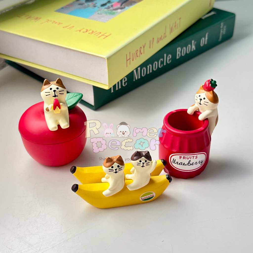 Roomer.Decor [พร้อมส่ง] ครอบครัวแมวผลไม้ ที่ใส่ปากกา ที่วางแปรงฟัน ที่ใส่เครื่องประดับ