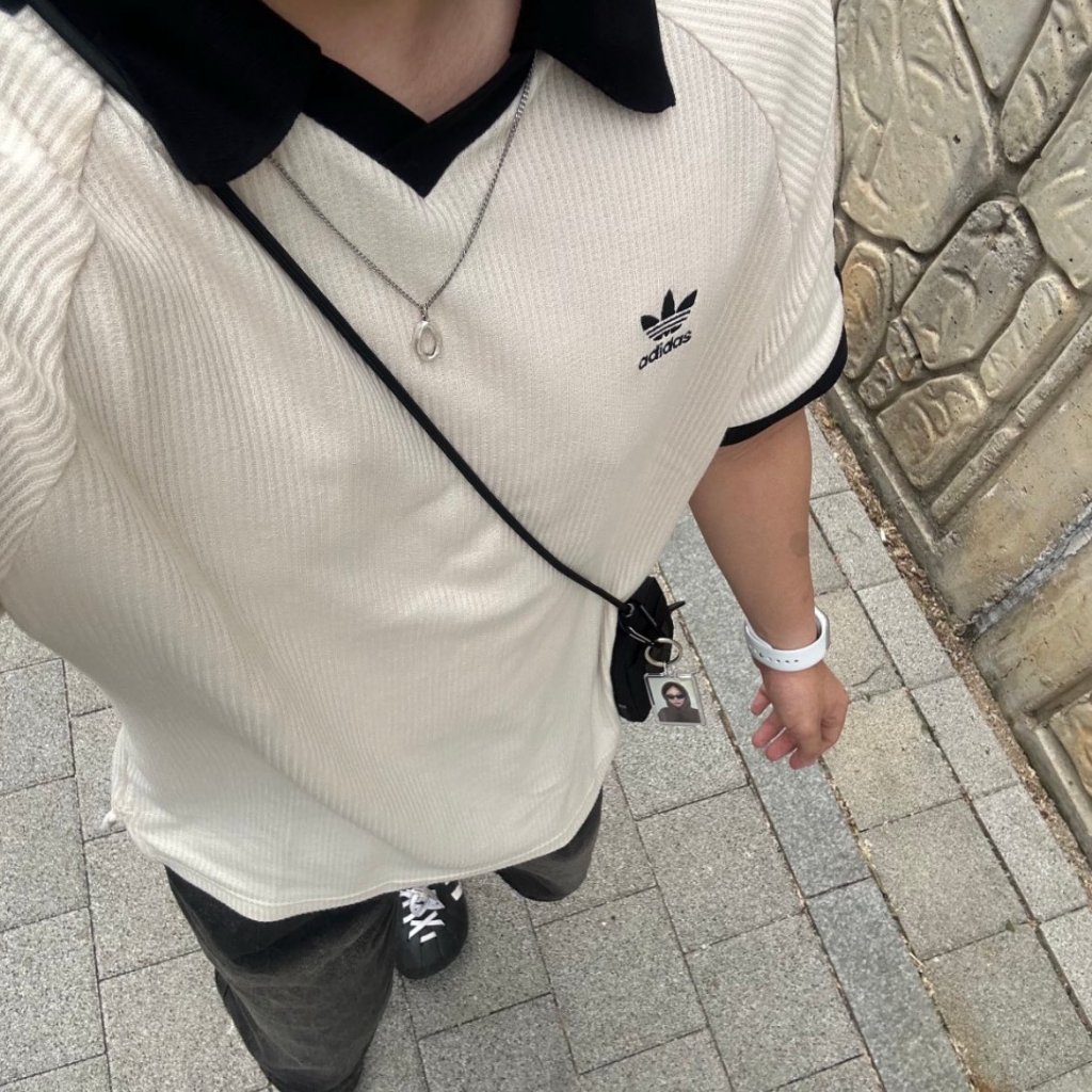 [ พร้อมส่ง ] ADIDAS Waffle Short Sleeve Polo Shirt - Wonder White