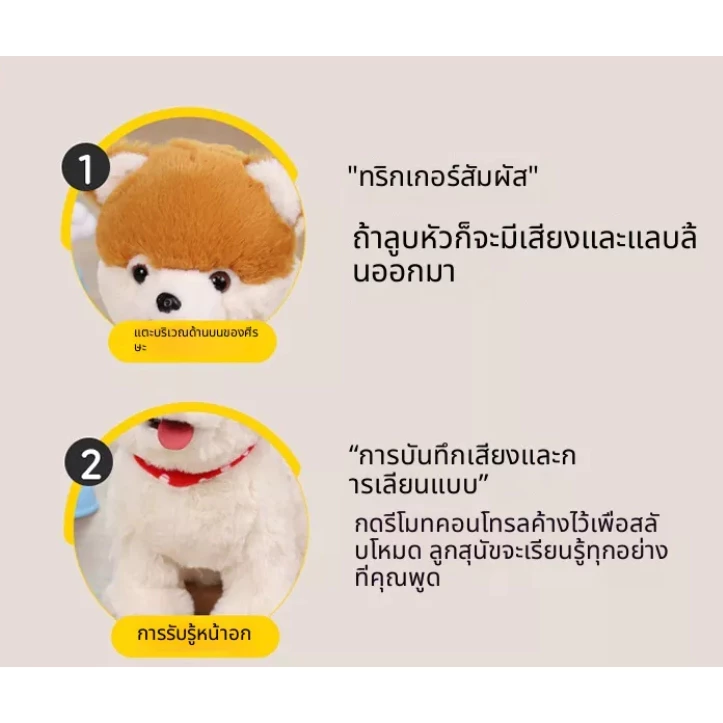 ตุ๊กตาสัตว์เลี้ยงน้องหมา น้องแมวพูดได้ เดินได้ อ้อนได้ พร้อมสายลากจูง ไฟฟ้าเด็กวัยหัดเดินคลานการเรียนรู้จําลองสุนัขของเล thumbnail 6